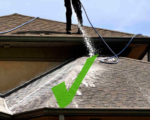 Roof cleaning and softwashing